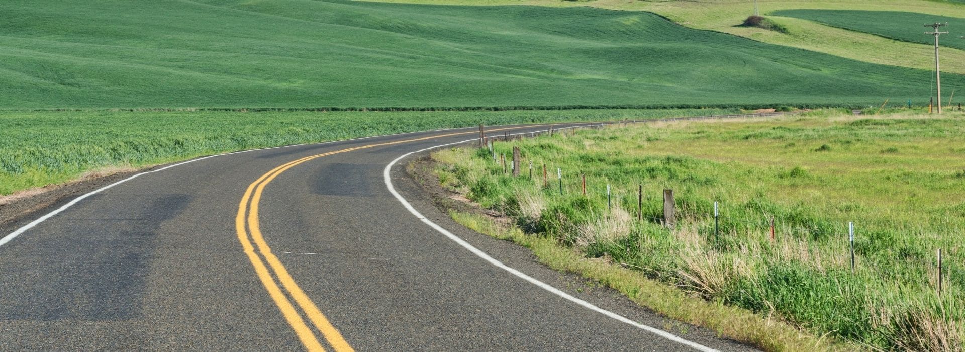 Roadway in rural area