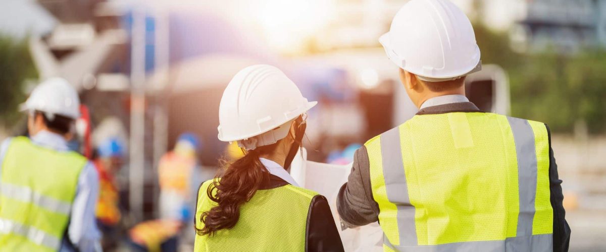 Engineers working at a site